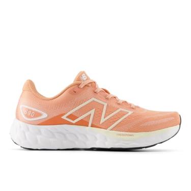 Imagem de New Balance Tênis de corrida feminino Fresh Foam 680 V8, Néctar de pêssego/branco/permafrost, 7.5 Wide