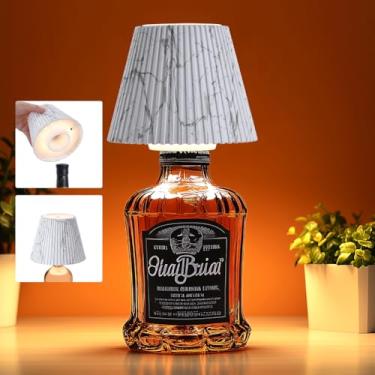 Imagem de WILIT Abajur de garrafa sem fio para candeeiros de mesa, luz noturna de toque de brilho de 3 níveis, lâmpada recarregável sem fio para quarto, bar e restaurante, decoração de mesa, presentes de