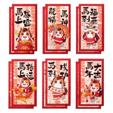 Imagem de Vodolo 12 envelopes vermelhos de ano novo chinês cavalo 2026, decorações de ano novo lunar, presentes de véspera de ano novo, suprimentos de ano novo chinês