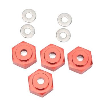 Imagem de KIMISS Adaptador de Liga de Alumínio de Acoplador Sextavado Rc, 4 Unidades, para Carros 1/10 Rc-cubo Sextavado de Roda de 12mm a 17mm para Tamiya, Axial (#2)