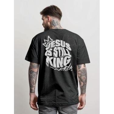 Imagem de Camiseta Jesus is still king T-Shirt Masculina Camisa Manfinity Street