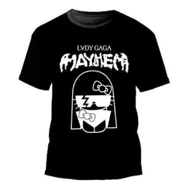 Imagem de Camiseta Lady Gaga Mayhem Show Rio Mod 2 Camisa - Dinka, P, Preto