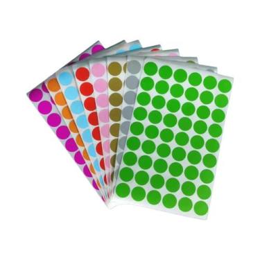 Imagem de Papel De Alvo Bullseye De 2cm De Diâmetro Em 8 Cores, Pacote Com 10 Fo