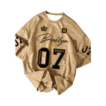 Imagem de Camiseta Esportiva Brooklyn plus Size Masculina E Feminina De Manga Cu