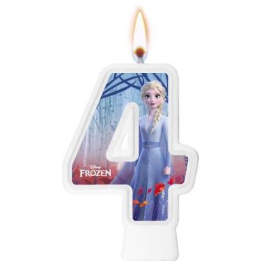 Imagem de Vela Frozen Número 4 Decoração Festa topo aniversário - Regina