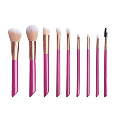 Imagem de Conjunto de pincéis de maquiagem Feiyxu, 9 peças, base sintética premium, corretivos, sombras, pincéis de maquiagem e blush