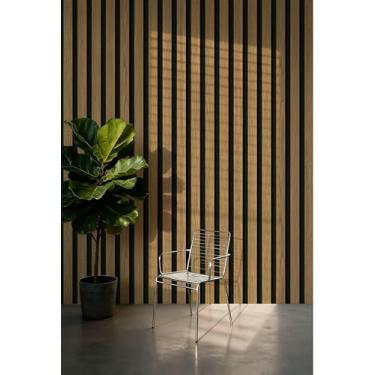 Imagem de Papel de parede com efeito de grade de madeira autoadesivo para sala de estar, cozinha e quarto, material de PVC impermeável, adesivo de renovação de parede, grade de grão de madeira 45 * 1000 cm