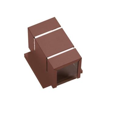 Imagem de Kit 2 Arandela Marrom 2 Focos 2 Frisos C/Base Parede Ar1512