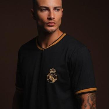 Imagem de Camisa Real Madrid Torcedor Champions Preto Masculina-Masculino