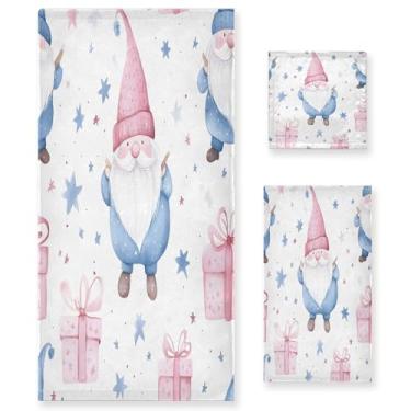 Imagem de xigua Conjunto de toalhas de banheiro de gnomos aquarela absorvente macio 3 peças toalha de banho toalha de mão toalhas decorativas para banheiro, academia, hotel, praia, piscina
