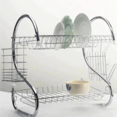 Imagem de Escorredor Pratos Organizador Presente Secagem Suporte Talheres Copos 