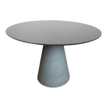 Imagem de Mesa de Jantar Cone Concreto 120 cm Tampo Laqueado - Personal Moveis D