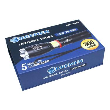 Imagem de Lanterna Tatica Led T6 300 Lúmens Recarregável Xpe 9428