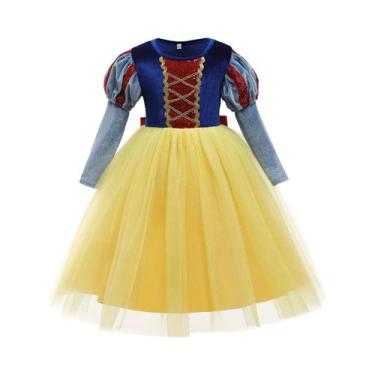 Imagem de Fantasia De Princesa Branca De Neve Para Meninas, Vestido Cosplay Com 