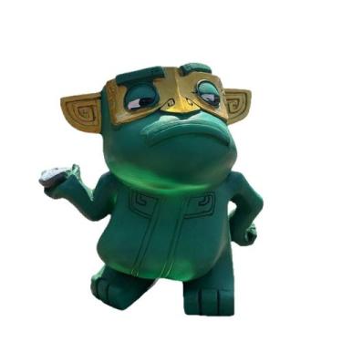 Imagem de Vaso de flores Creative Resin Cartoon Style Green Beast 300g - yiweisa