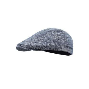 Imagem de Chapéu unissex Herringbone Flat Cap Gatsby Newsboy de algodão/jeans - 