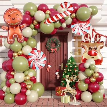 Imagem de Kit de guirlandas de balões de Natal, 99 unidades  Gingerbread Man, Re