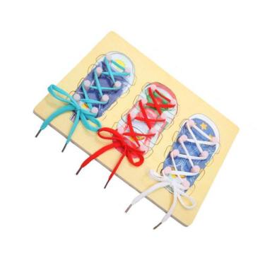 Imagem de Brinquedo de rosca com cadarço SECFOU Montessori para crianças