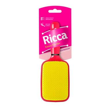 Imagem de Ricca Flex Raquete Pink Escova de Cabelo