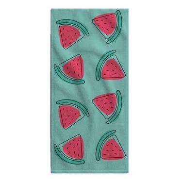 Imagem de Toalha Infantil Algodão Estampa Frutas Frutinhas Para Praia Banho Pisc