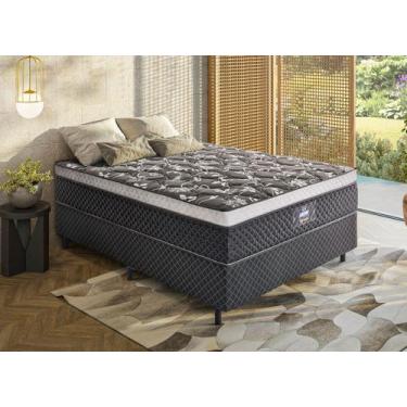Imagem de Cama Box Casal Gazin Molas Ensacadas Opala - 138x71x188cm, Preto