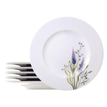 Imagem de Jogo 6 Pratos Raso Tramontina Porcelana 28 cm Lilla