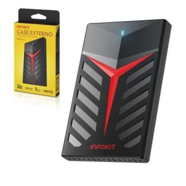 Imagem de Case para HD Gamer 2.5 Sata II Usb 3.0 Fast 5 Gbps UASP 3TB INFOKIT - 