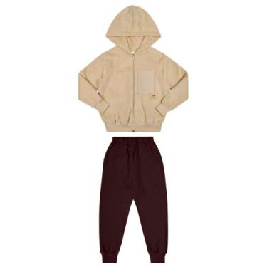 Imagem de Conjunto Infantil Menino Inverno Pelo Fleece E Calça Moletom Peluciado