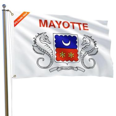 Imagem de Bandeira MTTUOU de dupla face Mayotte, França, 90x150cm, poliéster