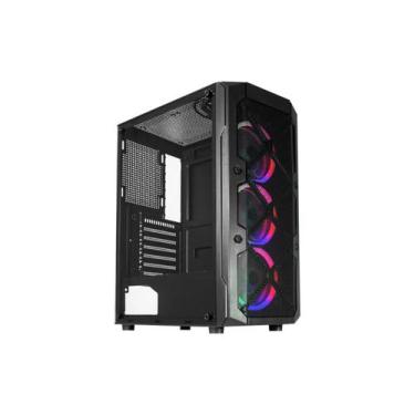 Imagem de Gabinete Gamer K-MEX Mesh CG-02C5, 3x Fans RGB, Lateral em Vidro Tempe