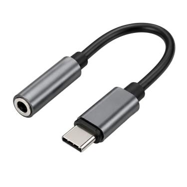 Imagem de Conversor Tipo C para P2 MDM Compatível com Entrada Usb C para Áudio com Fio Preto Unidade