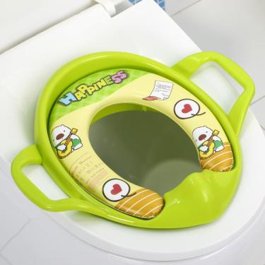 Imagem de Assento Redutor Infantil com Alças Acolchoado para Treinamento Sanitário Verde Kloof