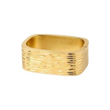 Imagem de Bracelete bold quadrado - Banhado em ouro 18k - Valencio Joias