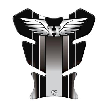 Imagem de Adesivo Protetor De Tanque Moto Honda Asa Preto Preto