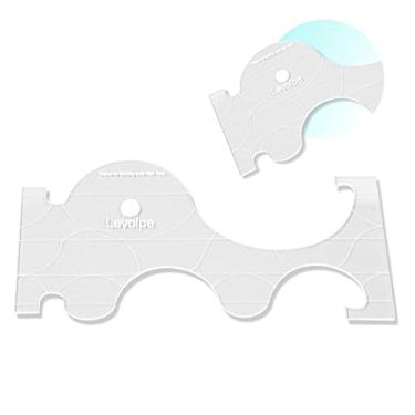 Imagem de Régua Para Quilting Onda Acrílico 18x9cm Patchwork Costura