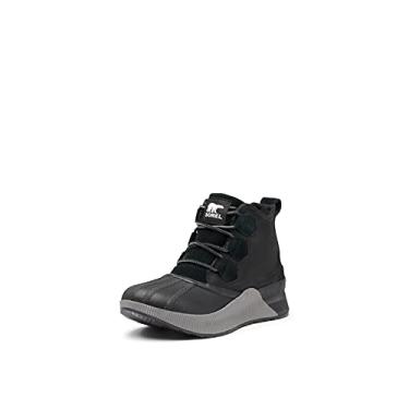 Imagem de Bota feminina de inverno SOREL Out 'N About III Classic, impermeável, de couro e camurça, Preto, grelha, 7