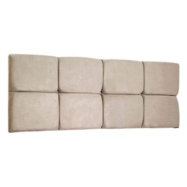 Imagem de Cabeceira Painel King 1,95m Nina Suede - Pallazio Cor Bege