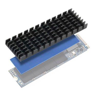 Imagem de Dissipador para ssd m2 nvme e ngff 2280 6mm em alumínio + thermal pad, alta eficiência e maior refrigeração