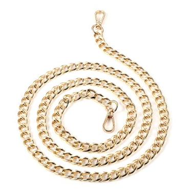 Imagem de Generic - Bolsa Feminina DIY Moderno e Simples, Alça de Ombro com Corrente de 120 cm, Dourado, 36x32x15cm/14.17x12.6x5.9in