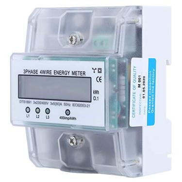 Imagem de DTS1891 4P Medidor elétrico trifásico 4 fios 230/400V Medidor de energia de energia elétrica 5 (80) A Contador de consumo elétrico Medidor de quilowatt-hora digital LCD