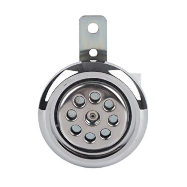 Imagem de Buzina de motocicleta universal à prova d'água 105dB alto 12V 85mm W/favo de mel capa cromada Buzina de disco de motocicleta Buzina de disco elétrica Ho Buzina alta de motocicleta Buzina universal de motocicleta Buzina de ar à prova d'água Buzina alta de motocicleta