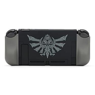 Imagem de PowerA Console Shield for Nintendo Switch - Silver Hyrule Crest, Nintendo Switch, Protective Case, Gaming Case, Grip, Console Case, Accessories Storage, Officially Licensed