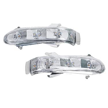 Imagem de JESYMBX 1 par de lâmpadas de seta LED para espelho da porta dianteira esquerda e direita para Mercedes Benz W220 W215 CL S S300 1999-2003 Branco.