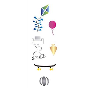 Imagem de Stencil de Acetato para Pintura OPA Simples 10 x 30 cm - 004 Brinquedos de Menino