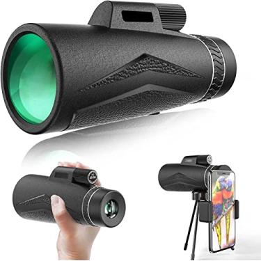 Imagem de Telescópio monocular 12x50 monocular HD original com suporte para smartphone e tripé giratório, telescópio à prova d'água para observação de pássaros, shows, acampamento, viagens, jogos de b