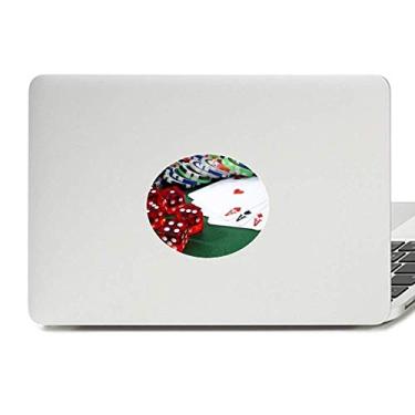Imagem de Chip Poker Dice Gambling Foto Vinil Emblema Gráfico Laptop Adesivo Notebook Decalque