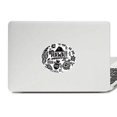 Imagem de Adesivo de notebook com emblema de vinil Hawaiian Islands Celebrate America USA