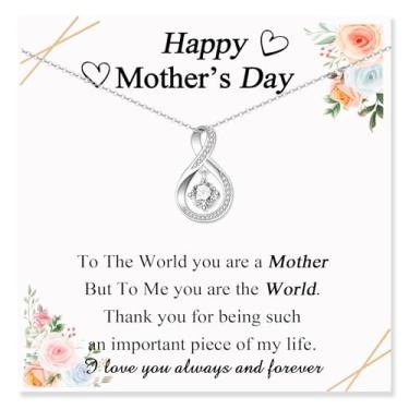 Imagem de Colar infinito para mulheres, aniversário, Natal, Dia das Mães, presente para mãe, esposa, avó, nova mãe, mãe, irmã, cachorro, tia, madrasta, sogra, cunhada, cunhada, colega de trabalho, chefe,