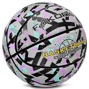 Imagem de FAKOFIS Basquete juvenil tamanho 5 (70,5 cm) basquete infantil de borracha premium para ambientes internos e externos, quintal, parque, piscina (presente para crianças)