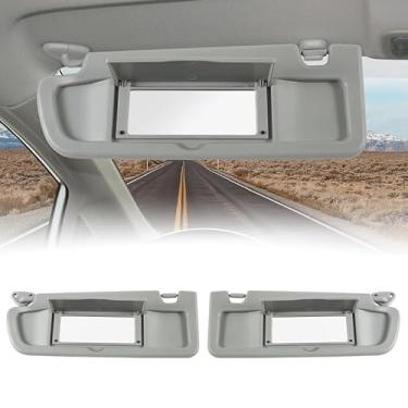Imagem de Viseira solar de carro adequada para Honda Civic 2006 2007 2008 2009 2010 2011 viseira de sol com placa de cobertura espelhada para bloqueio da luz solar 83280-SNA-A01ZC 83230-SNA-A01ZC (cinza claro,